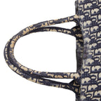 Dior Oblique Book Tote Bag Navy Canvas — view 8