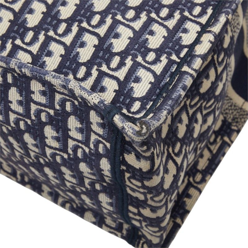 Dior Oblique Book Tote Bag Navy Canvas — view 6
