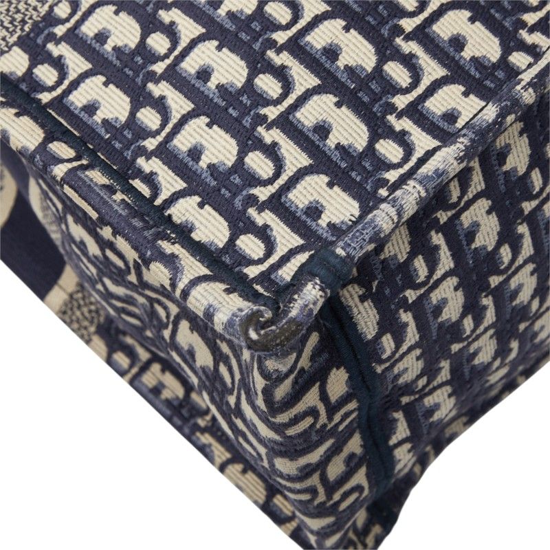 Dior Oblique Book Tote Bag Navy Canvas — view 5