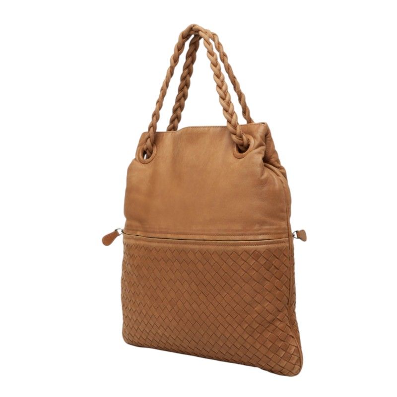 Bottega Veneta Intrecciato Julie Tote Bag Brown Leather — view 2