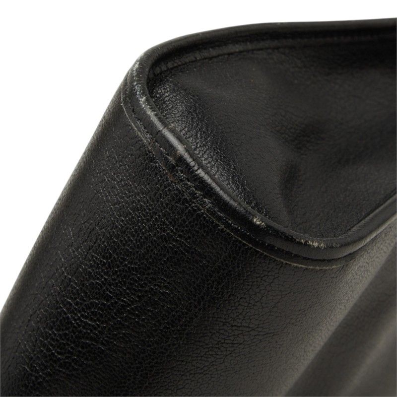 Dior CD Logo Bag Handbag Black Leather — view 5