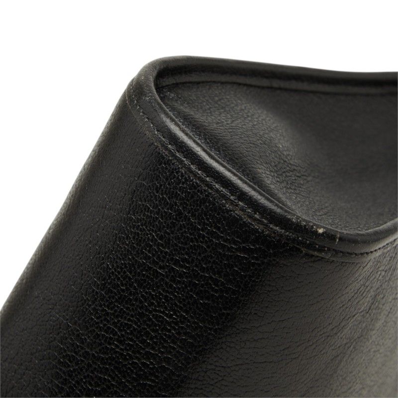 Dior CD Logo Bag Handbag Black Leather — view 4
