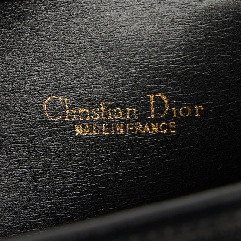 Dior CD Logo Bag Handbag Black Leather — view 7