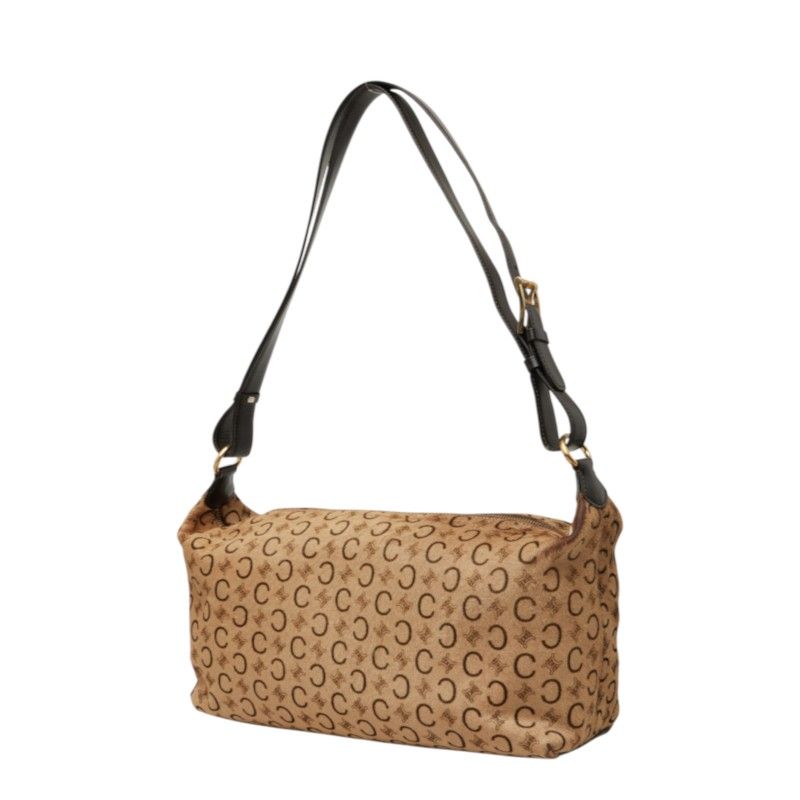 Celine C Macadam Shoulder Bag Beige Calf Hair — view 2