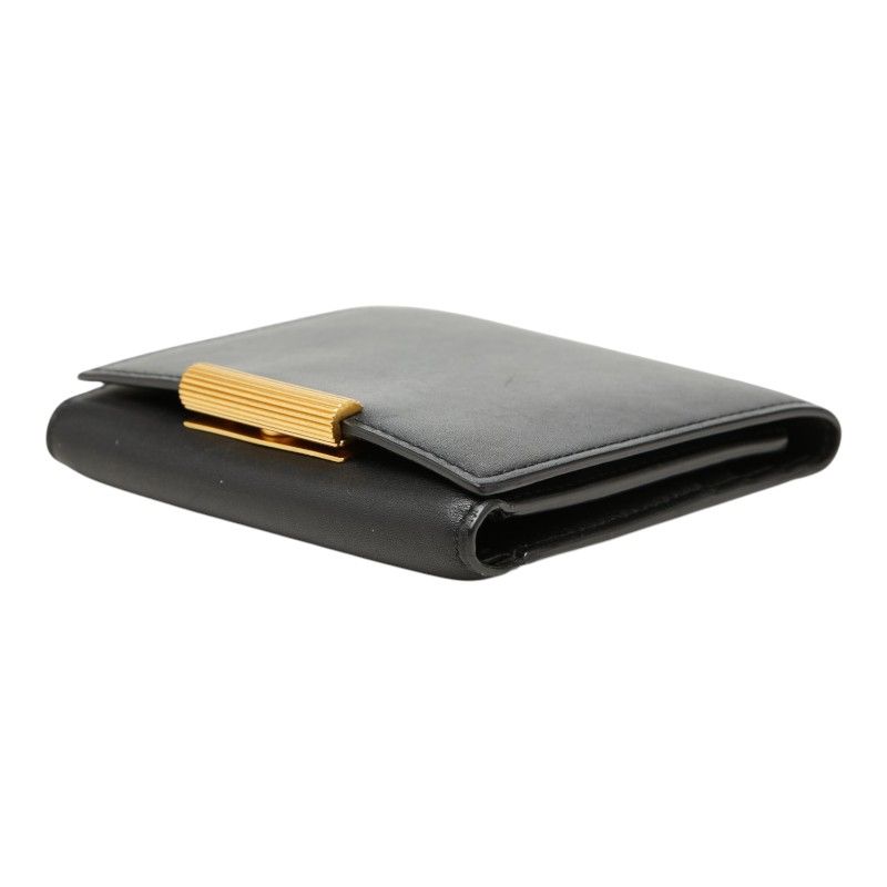 Bottega Veneta Vintage Trifold Wallet Black Leather — view 4