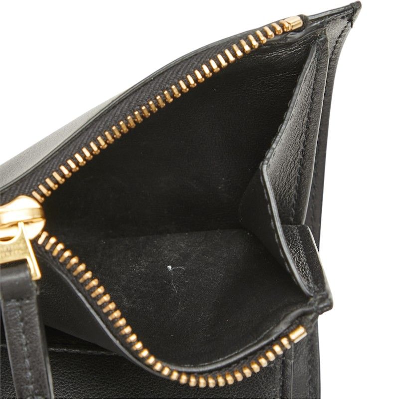 Bottega Veneta Vintage Trifold Wallet Black Leather — view 8