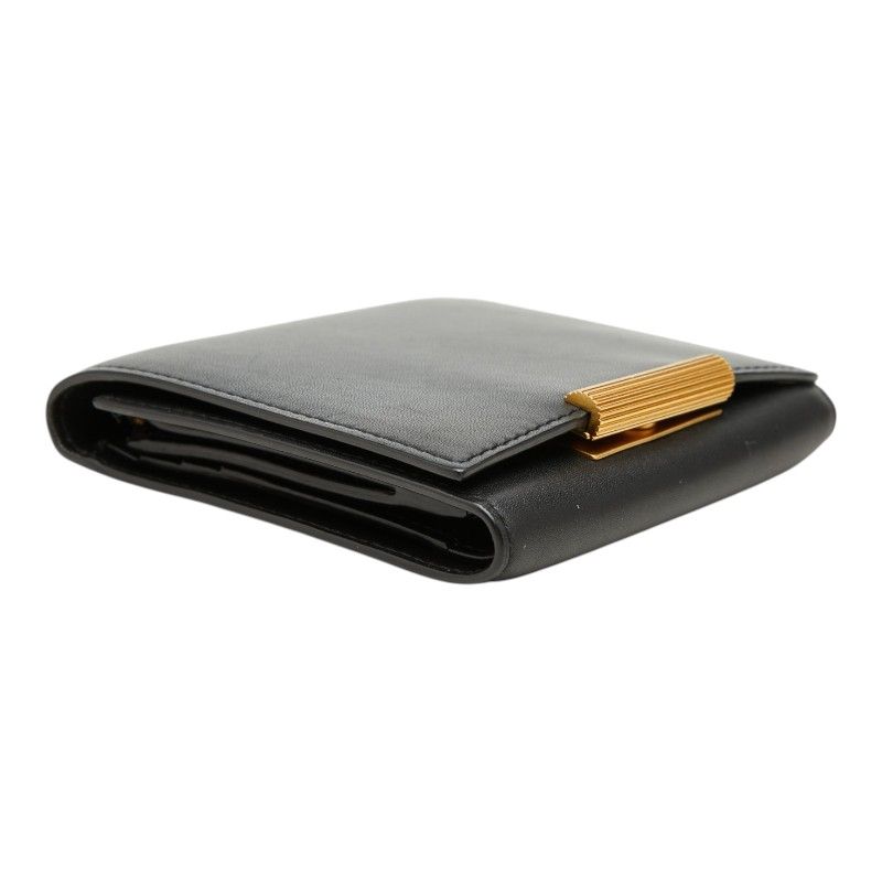 Bottega Veneta Vintage Trifold Wallet Black Leather — view 5
