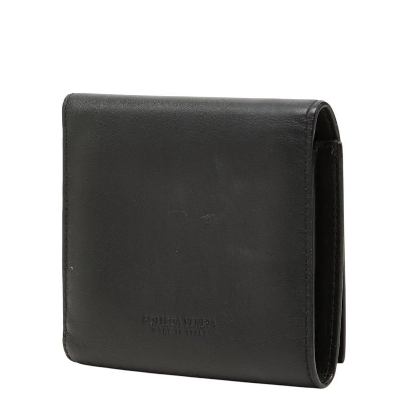 Bottega Veneta Vintage Trifold Wallet Black Leather — view 2