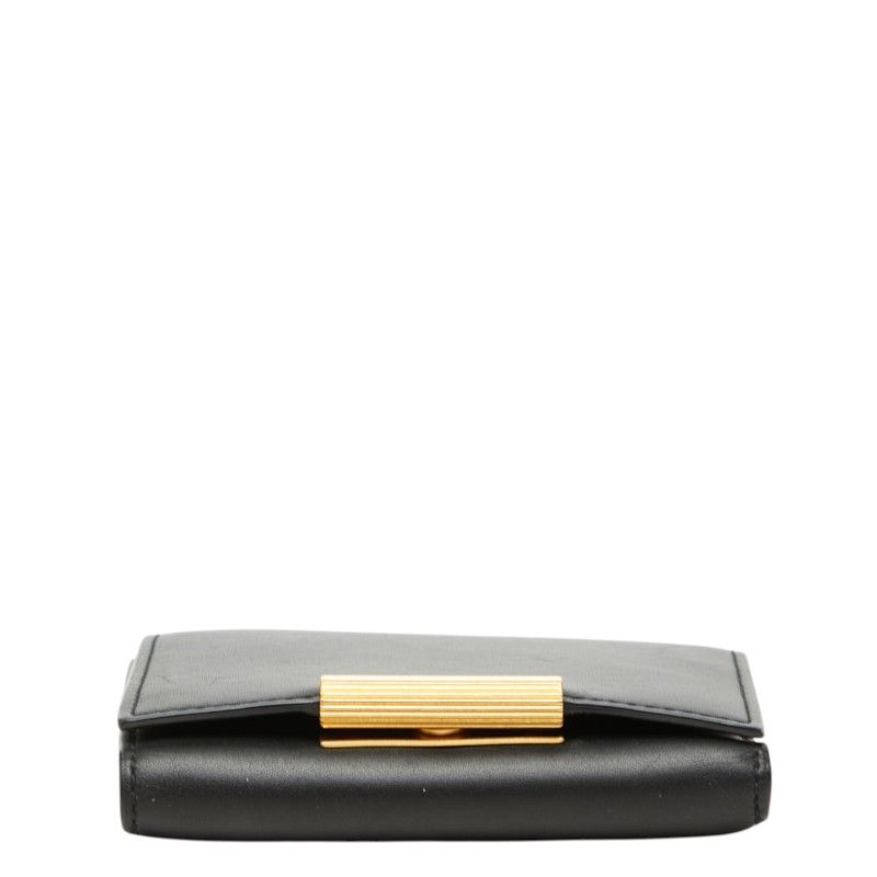 Bottega Veneta Vintage Trifold Wallet Black Leather — view 3