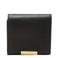 Bottega Veneta Vintage Trifold Wallet Black Leather
