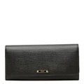 Fendi Logo Wallet Continental Black Leather