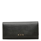 Fendi Logo Wallet Continental Black Leather