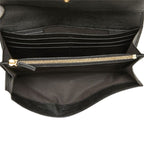 Fendi Logo Wallet Continental Black Leather — view 6