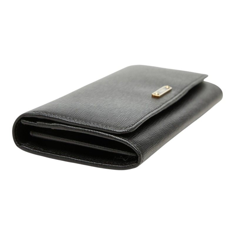 Fendi Logo Wallet Continental Black Leather — view 5