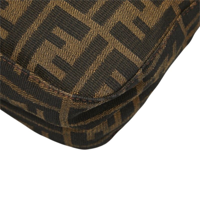 Fendi Zucca Mamma Baguette Shoulder Bag Brown Canvas Leather — view 4