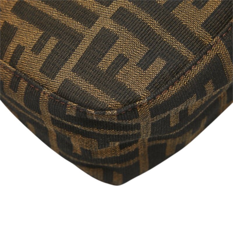 Fendi Zucca Mamma Baguette Shoulder Bag Brown Canvas Leather — view 5
