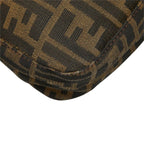Fendi Zucca Mamma Baguette Shoulder Bag Brown Canvas Leather — view 7