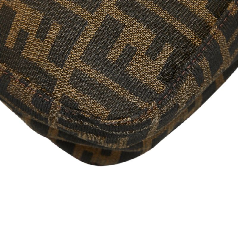Fendi Zucca Mamma Baguette Shoulder Bag Brown Canvas Leather — view 7
