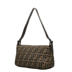 Fendi Zucca Mamma Baguette Shoulder Bag Brown Canvas Leather — view 2