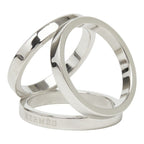 Hermes Trio Scarf Ring Silver Metal — view 2