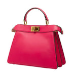 Fendi Selleria Peekaboo ISeeU Small Shoulder Bag Pink Leather — view 2
