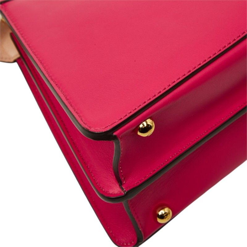 Fendi Selleria Peekaboo ISeeU Small Shoulder Bag Pink Leather — view 5