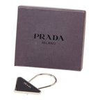 Prada Key Ring Black Silver Metal Key Holder — view 4