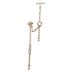 Hermes Single Earrings Mix and H Left 00 Diamond