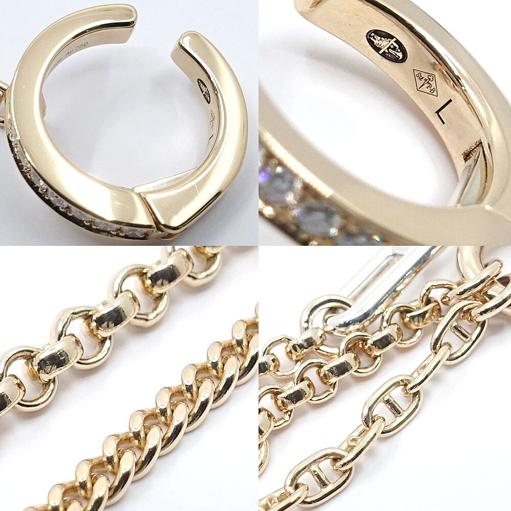 Hermes Single Earrings Mix and H Left 00 Diamond — view 7