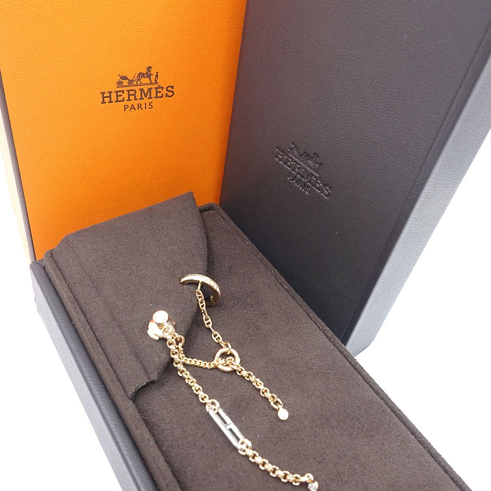 Hermes Single Earrings Mix and H Left 00 Diamond — view 8