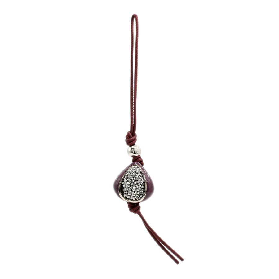 Loewe Charm Beaded Fig Keychain