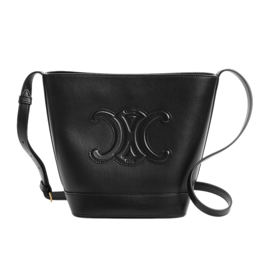 Celine Shoulder Bag Small Bucket Cuir Triomphe