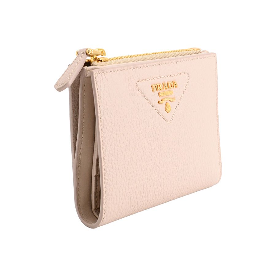 Prada Bifold Wallet Vitello Daino Leather Mini — view 2