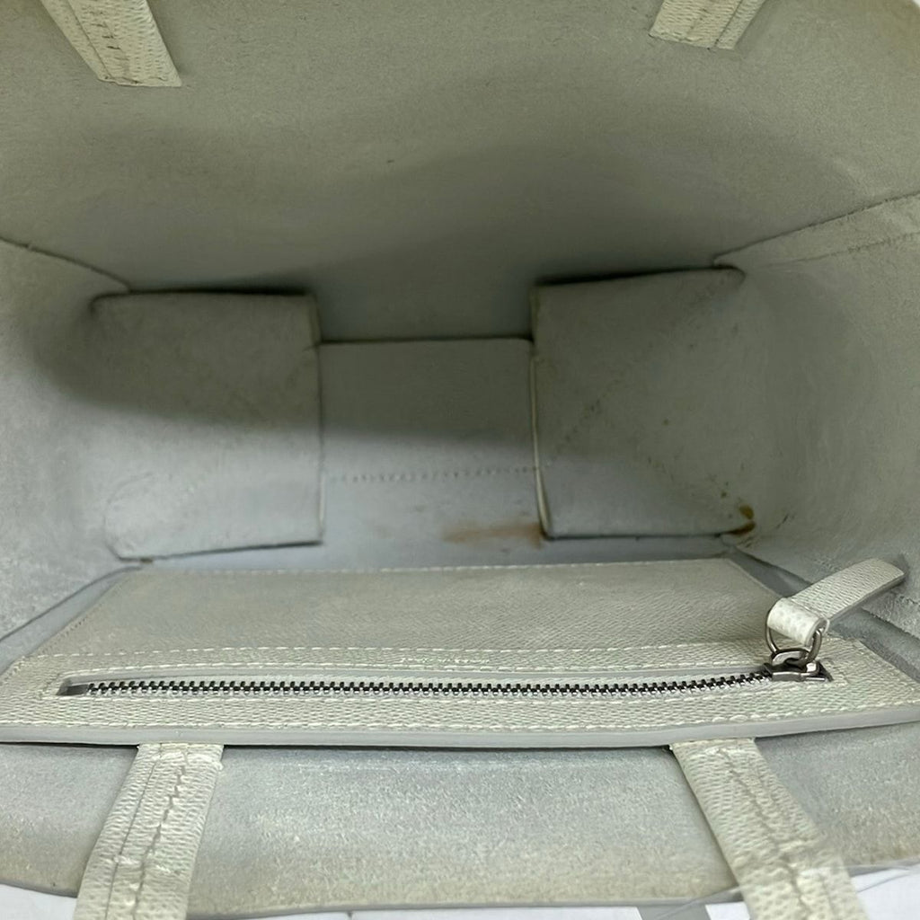 Celine Tote Bag Vertical Cabas Mall White Leather — view 7