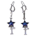Dior Blue Star Logo Dangle Earrings