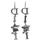Dior Blue Star Logo Dangle Earrings — view 5