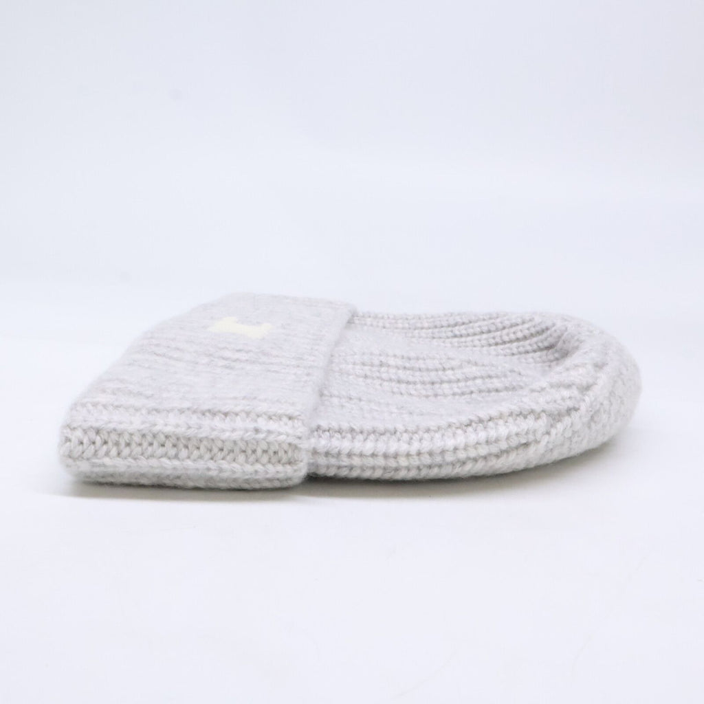 Celine Triomphe Cashmere Knit Hat with Patch — view 2