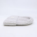 Celine Triomphe Cashmere Knit Hat with Patch — view 2