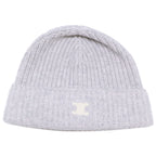 Celine Triomphe Cashmere Knit Hat with Patch