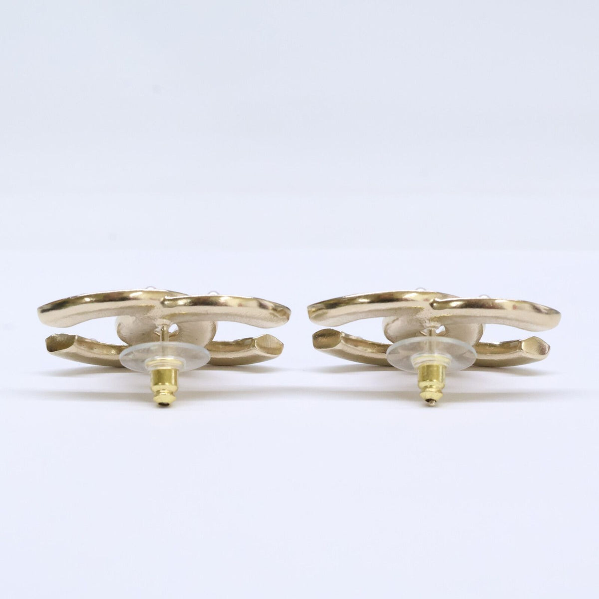 Chanel Rhinestone CC Logo Earrings — view 5