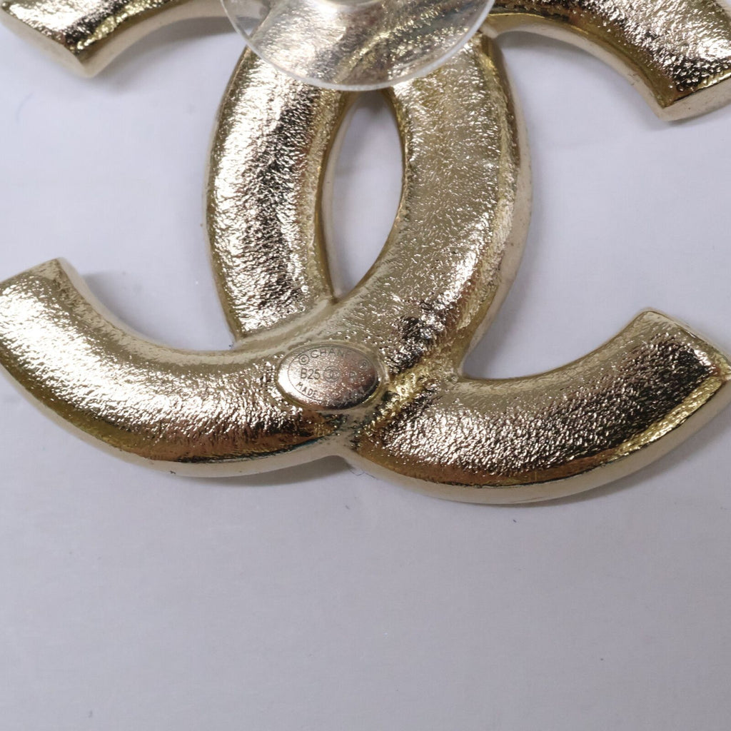 Chanel Rhinestone CC Logo Earrings — view 8
