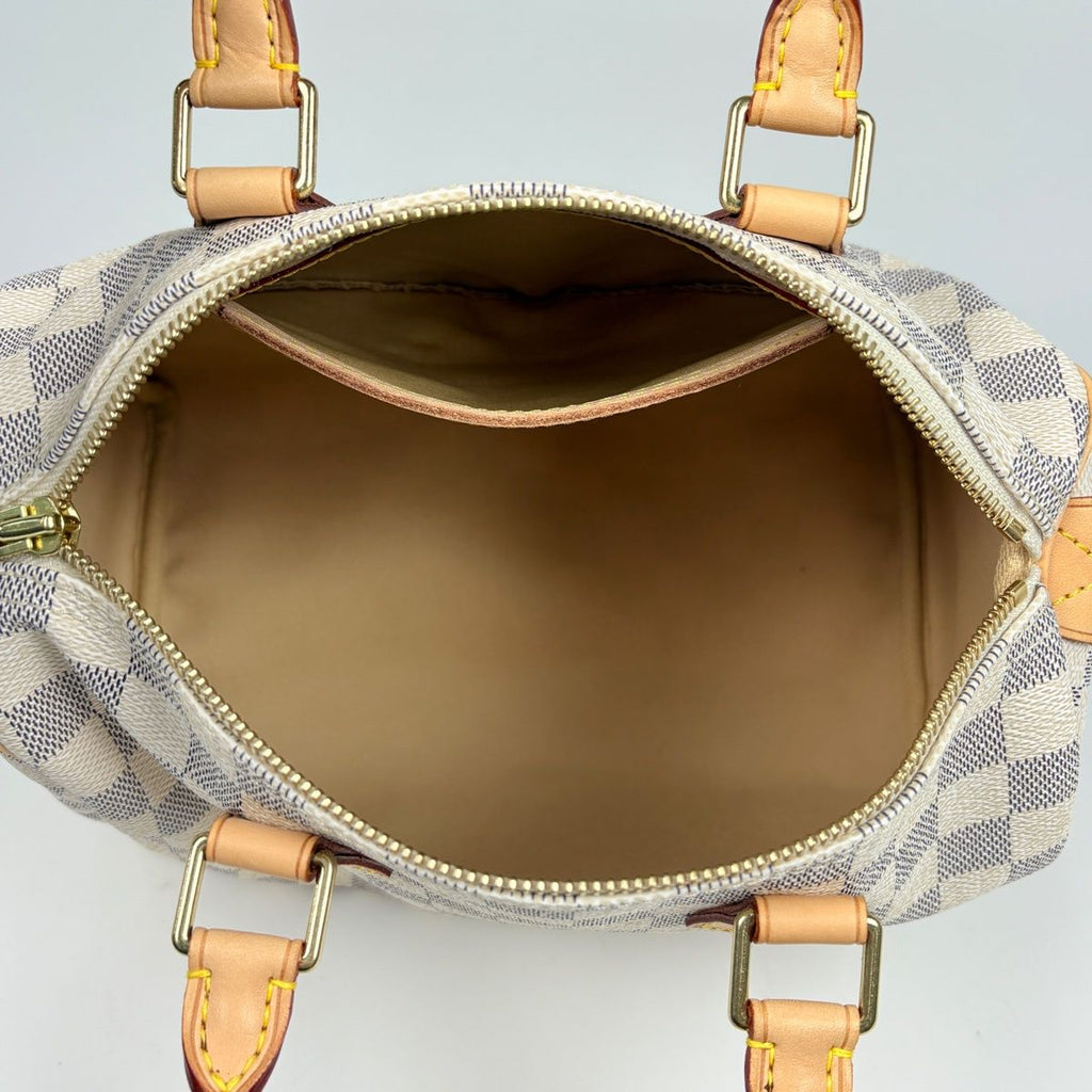 Louis Vuitton Speedy 25 Handbag Damier Azur White — view 7