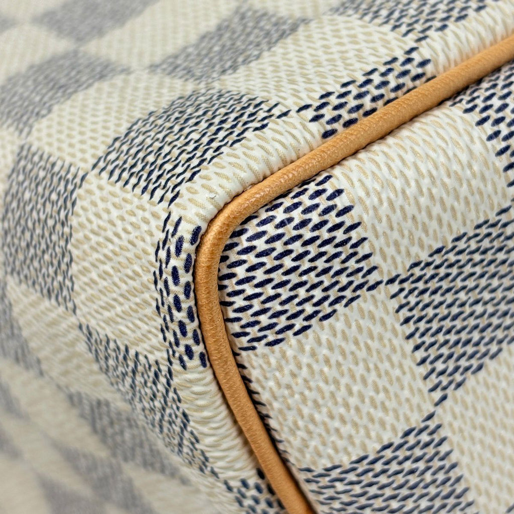 Louis Vuitton Speedy 25 Handbag Damier Azur White — view 3