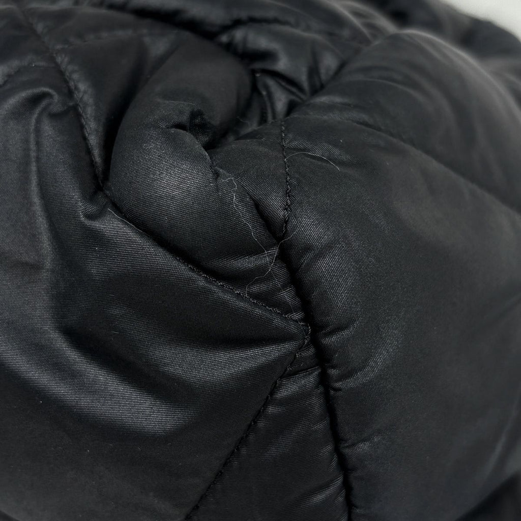 Chanel Backpack Quilted Snowflake Patch CC Logo Nylon Black — view 4