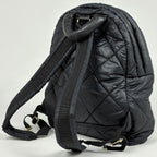 Chanel Backpack Quilted Snowflake Patch CC Logo Nylon Black — view 2