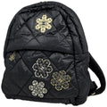 Chanel Backpack Quilted Snowflake Patch CC Logo Nylon Black