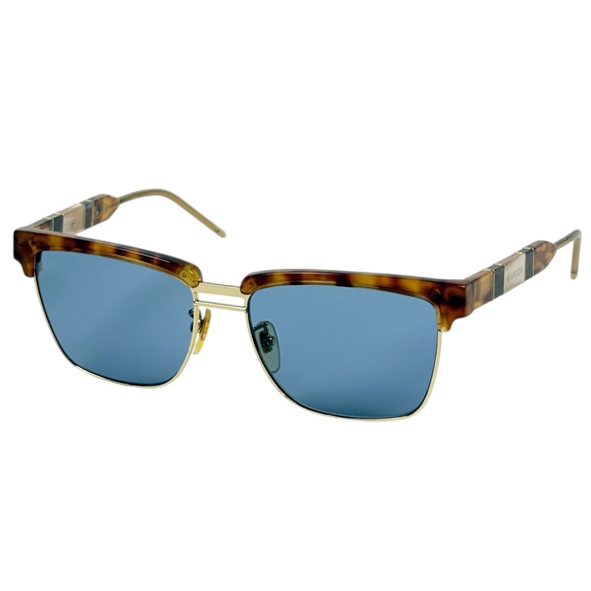 Gucci Sunglasses Demi Pattern Acetate Metal Brown Eyewear