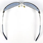 Celine Sunglasses Blason Metal Acetate Silver Blue Eyewear — view 3