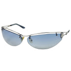 Celine Sunglasses Blason Metal Acetate Silver Blue Eyewear