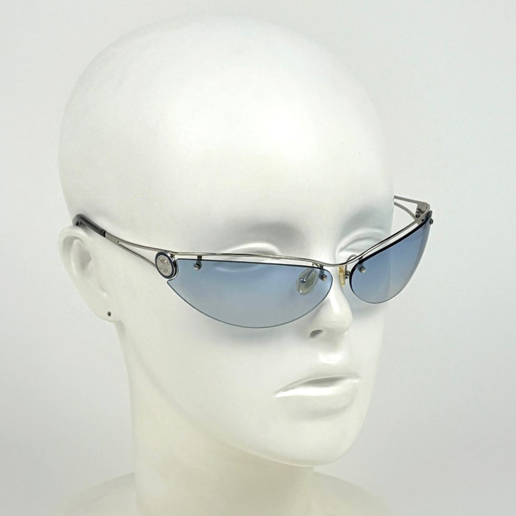 Celine Sunglasses Blason Metal Acetate Silver Blue Eyewear — view 6